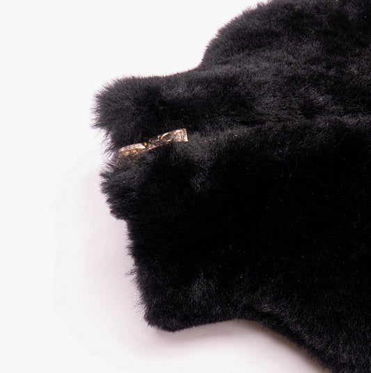 HOS Sheepskin IRIS Sheepskin Hot Water Bottle Black