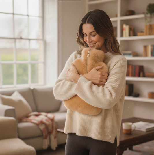 HOS Sheepskin IRIS Sheepskin Hot Water Bottle Chestnut