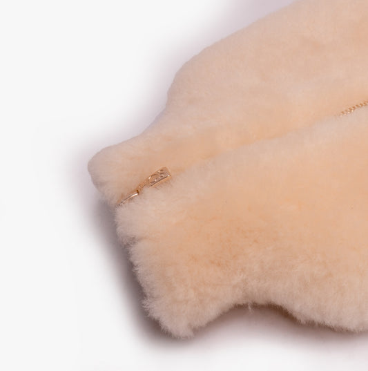 HOS Sheepskin IRIS Sheepskin Hot Water Bottle Cream