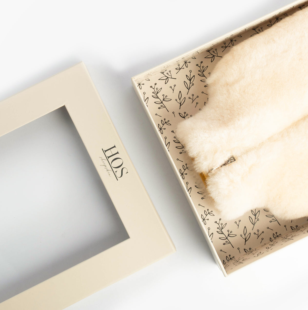 HOS Sheepskin IRIS Sheepskin Hot Water Bottle Cream