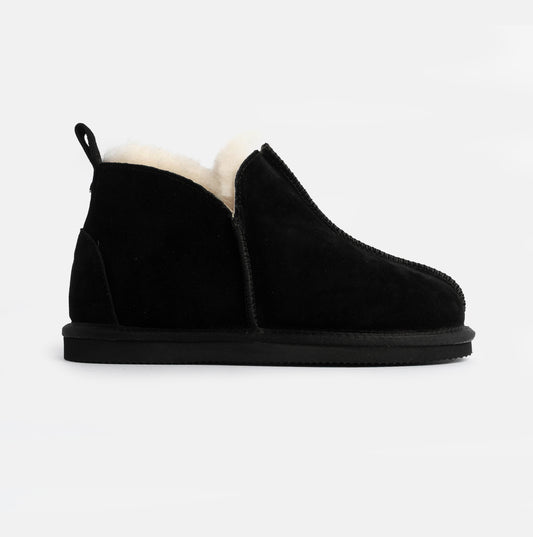 HOS Sheepskin TIA Womens Boot Slippers Black