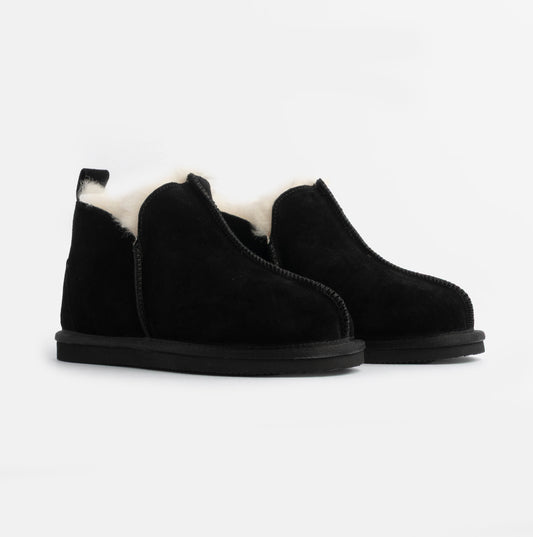 HOS Sheepskin TIA Womens Boot Slippers Black