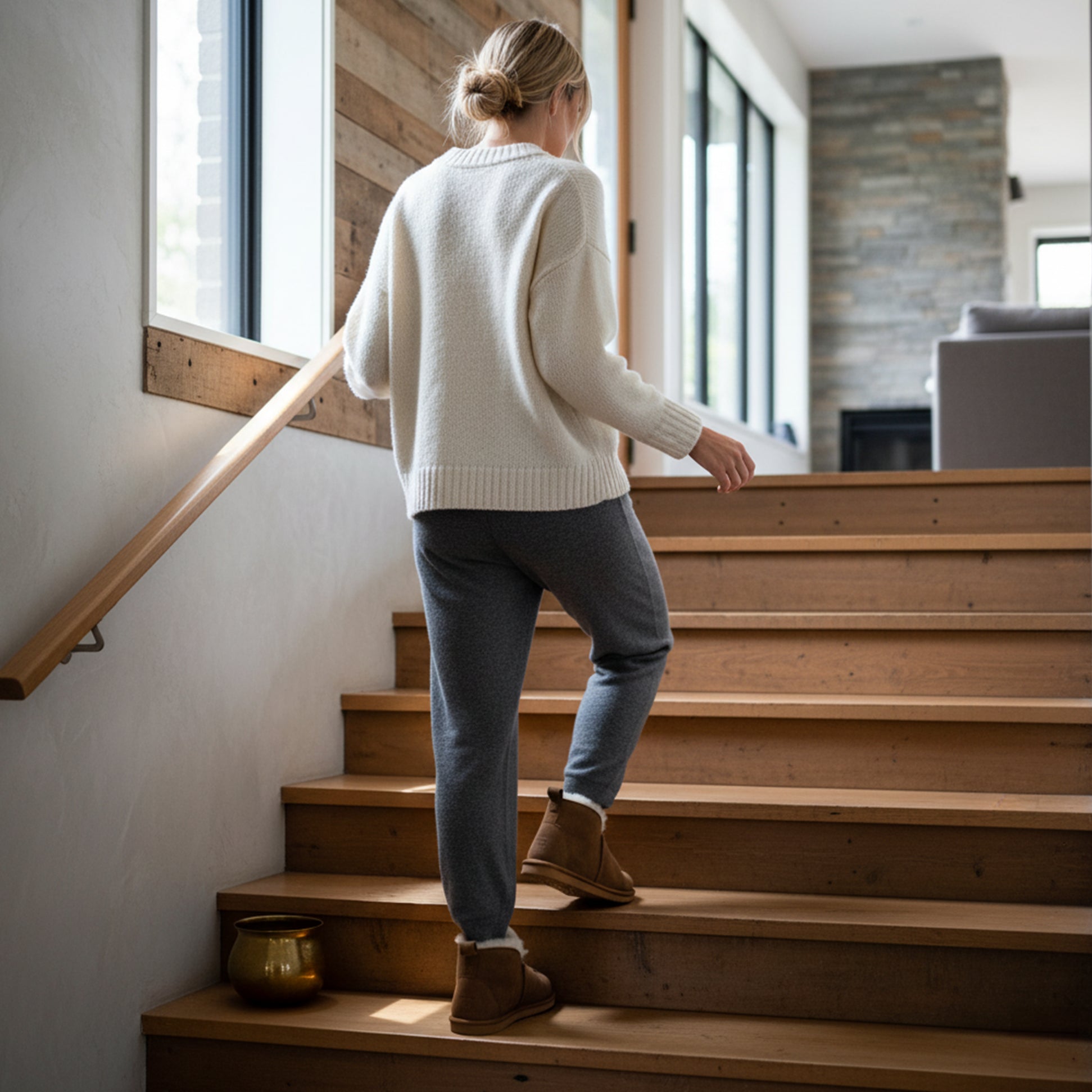 HOS Sheepskin TIA Womens Boot Slippers Chestnut