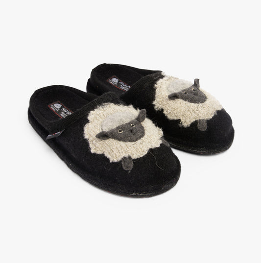 Haflinger LAMBY Womens Slippers Black