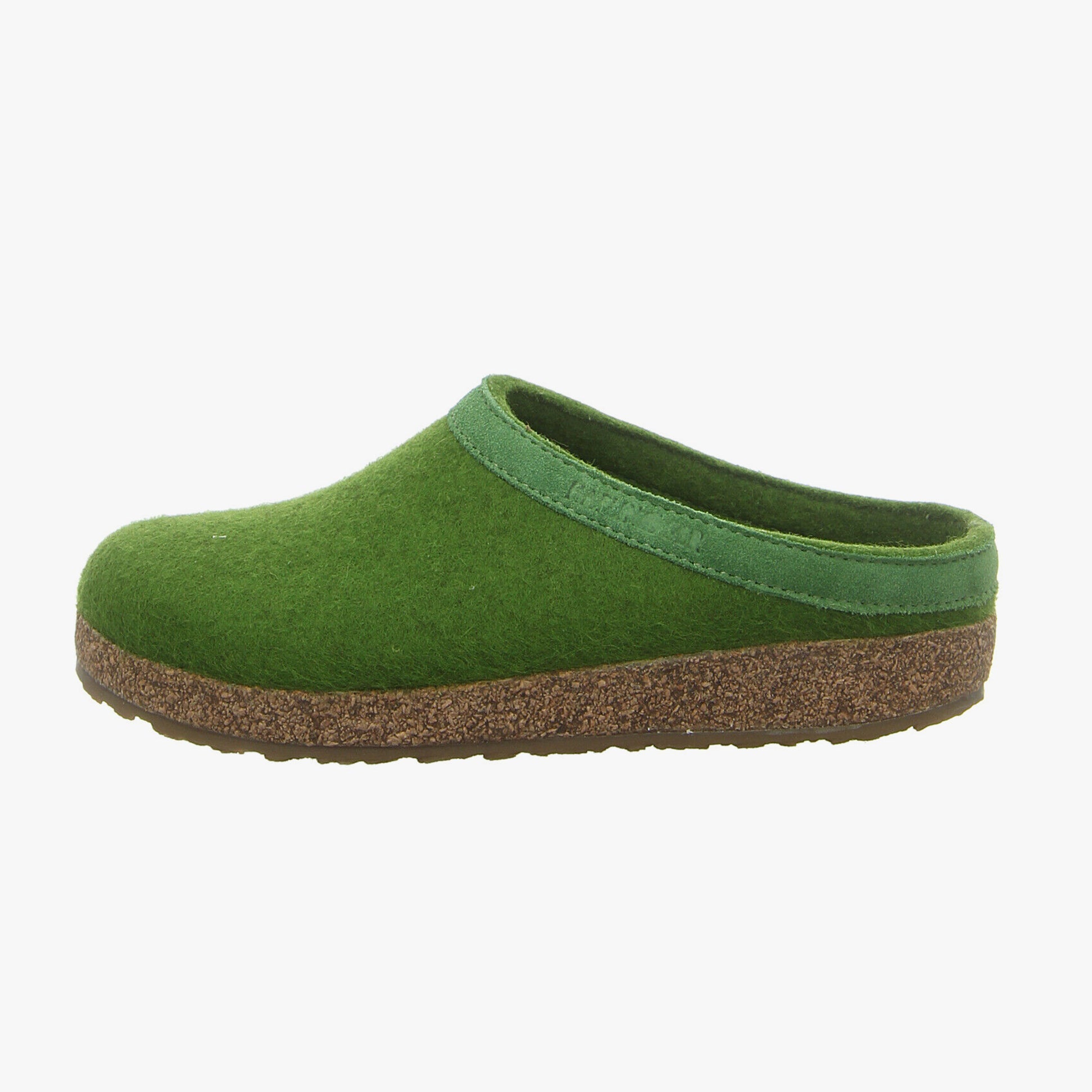 Haflinger TORBEN Womens Felt Clogs Grass Green