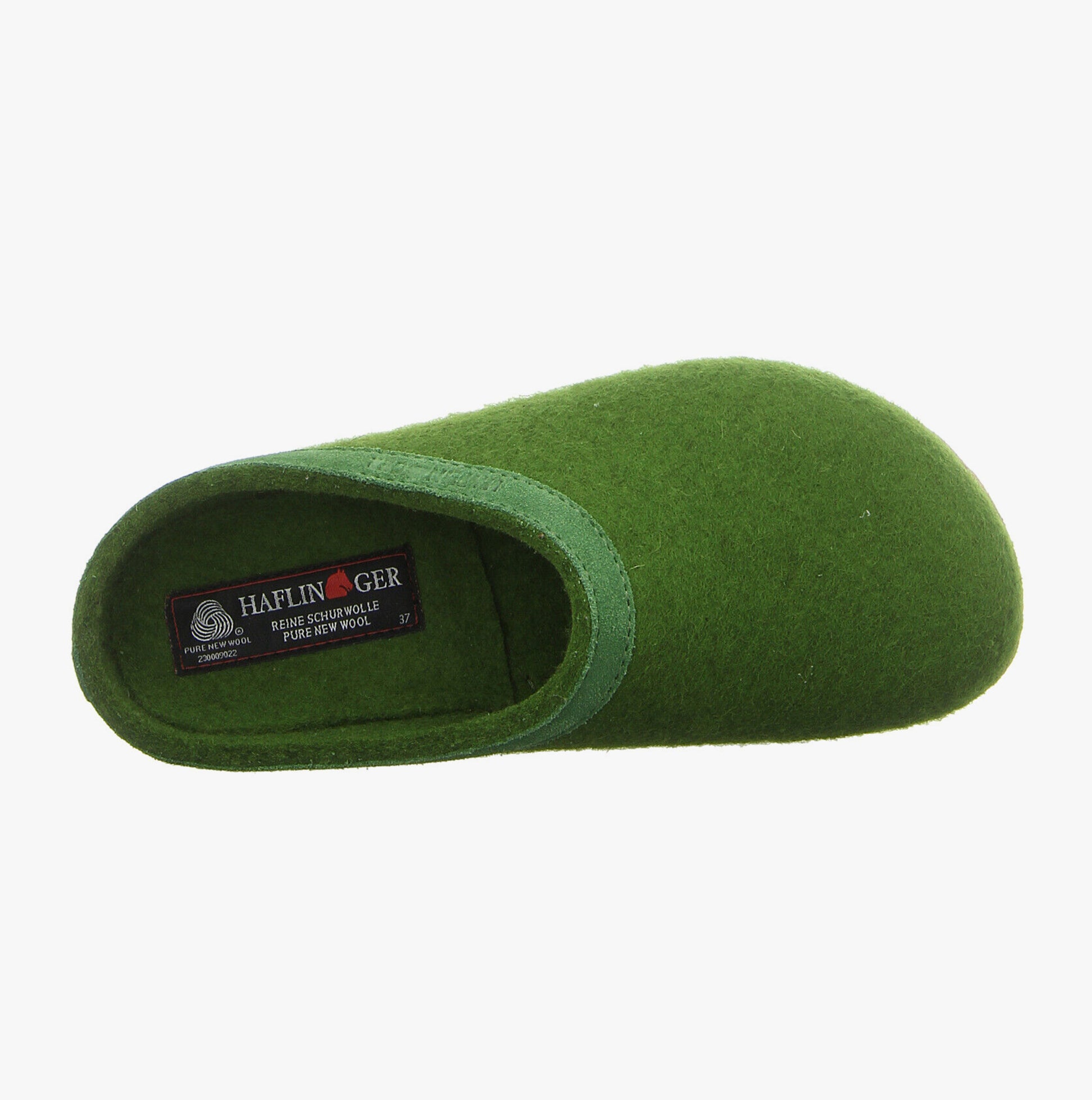 Haflinger TORBEN Womens Felt Clogs Grass Green