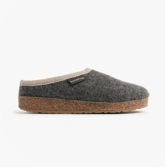 Haflinger PANDA Womens Felt Clogs Anthracite