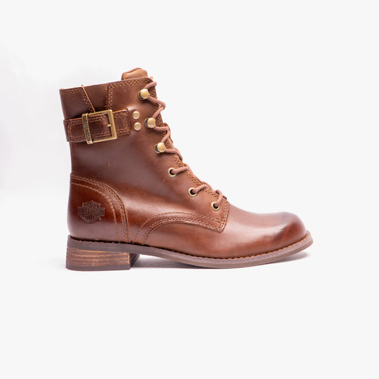 Harley Davidson DORILEE 6 LACE Womens Short Lace Up Boots Wheat