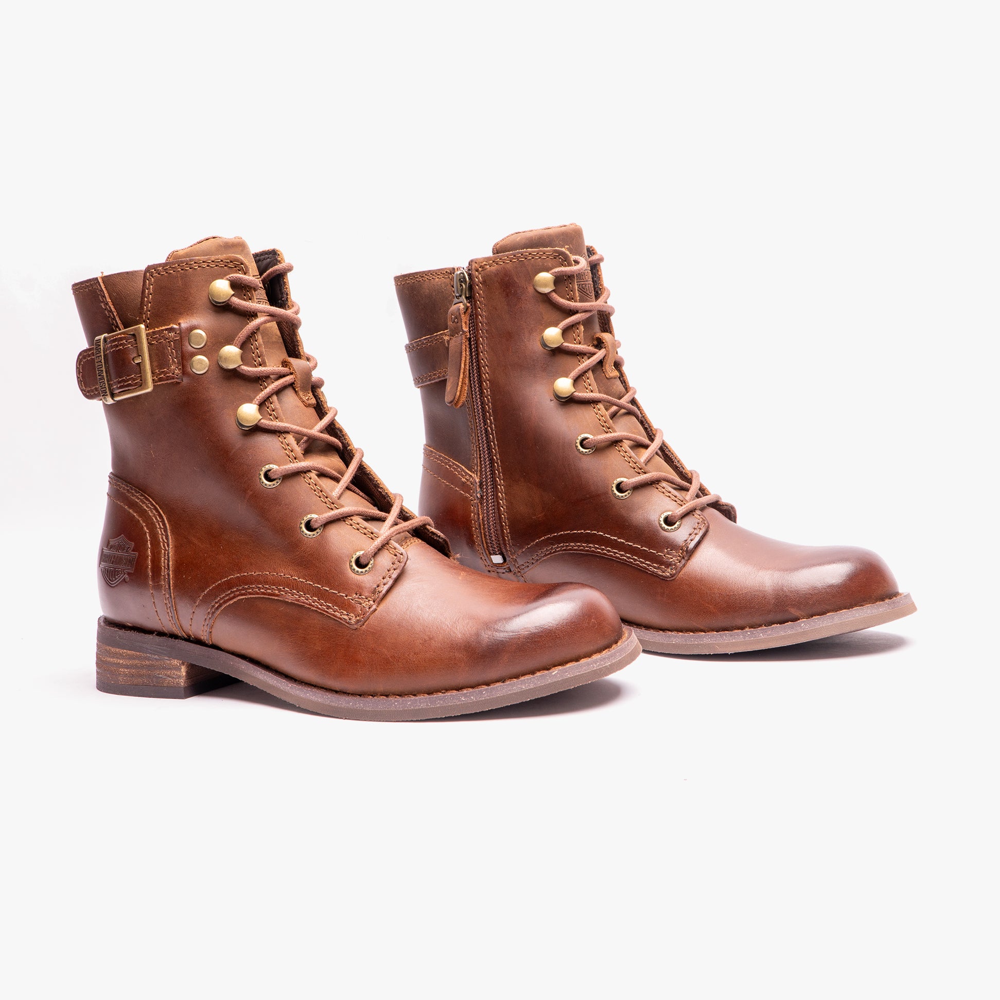 Harley Davidson DORILEE 6 LACE Womens Short Lace Up Boots Wheat