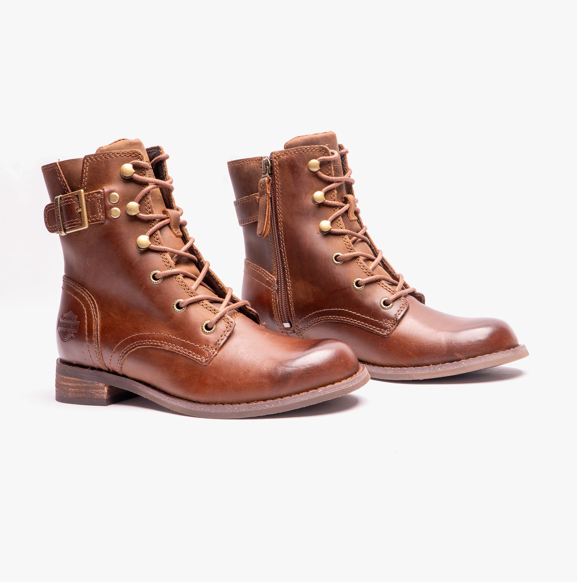 Harley Davidson DORILEE 6 LACE Womens Short Lace Up Boots Wheat