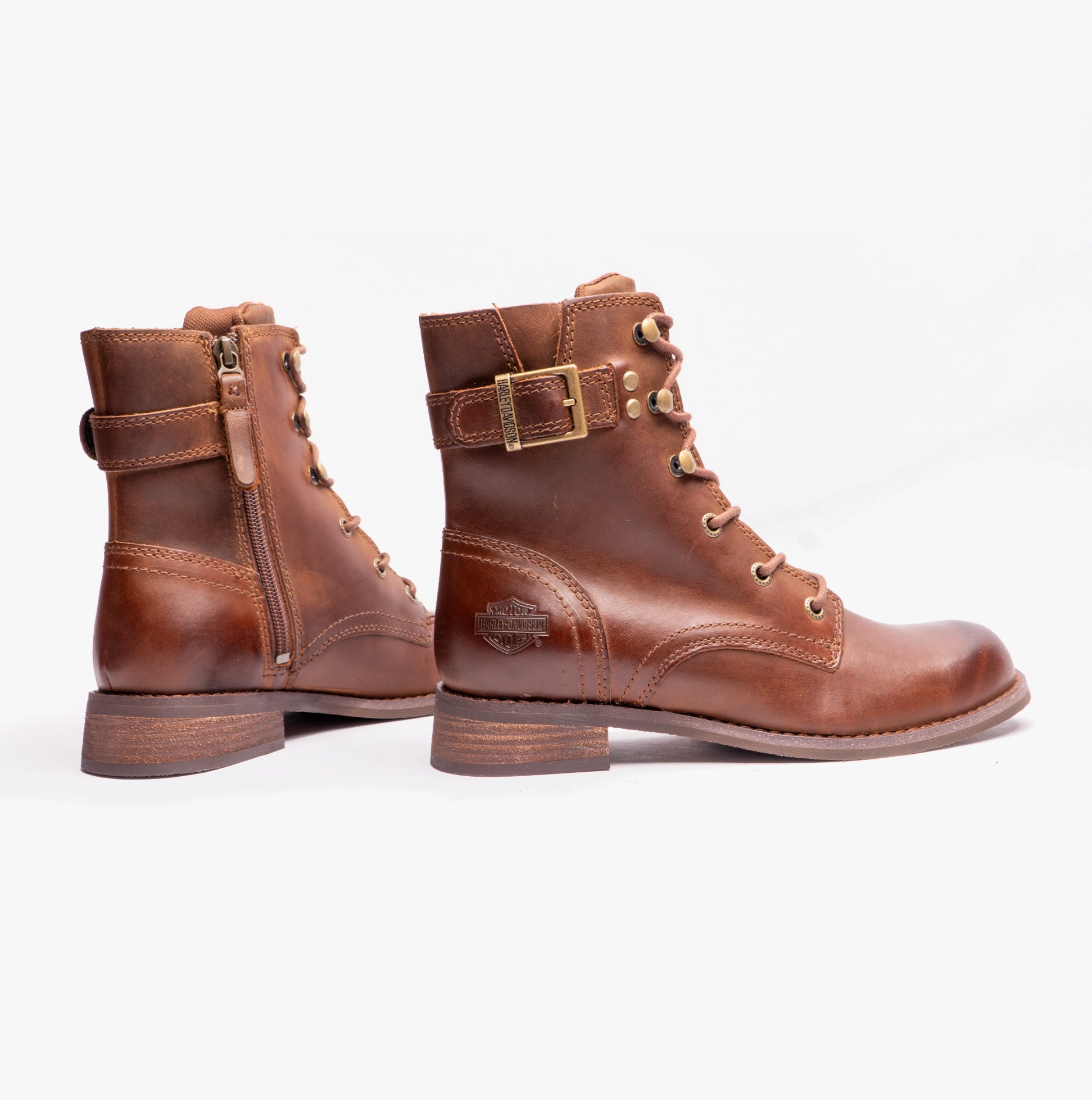 Harley Davidson DORILEE 6 LACE Womens Short Lace Up Boots Wheat