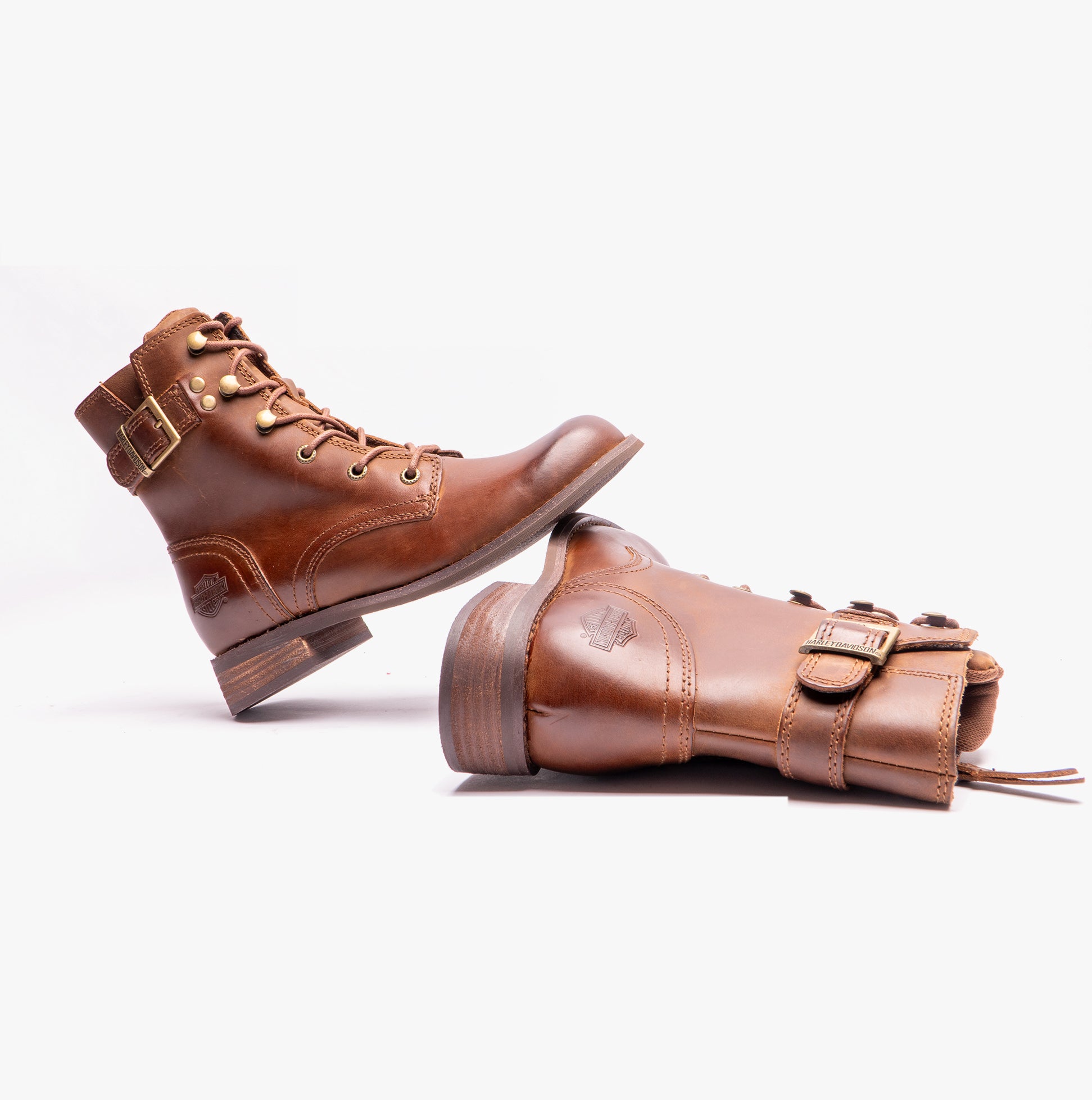 Harley Davidson DORILEE 6 LACE Womens Short Lace Up Boots Wheat