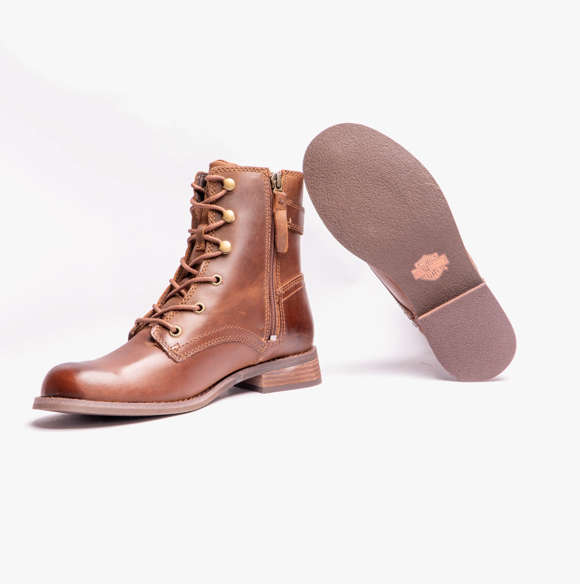 Harley Davidson DORILEE 6 LACE Womens Short Lace Up Boots Wheat