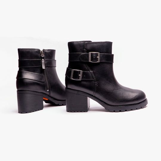 Harley Davidson LALANNE DBL STRAP CE Womens Short Boots Black