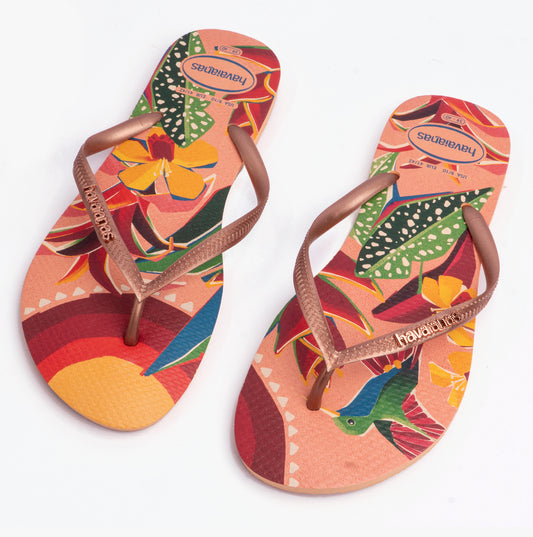 Havaianas SLIM TROPICAL Womens Sandals Peach