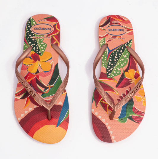 Havaianas SLIM TROPICAL Womens Sandals Peach