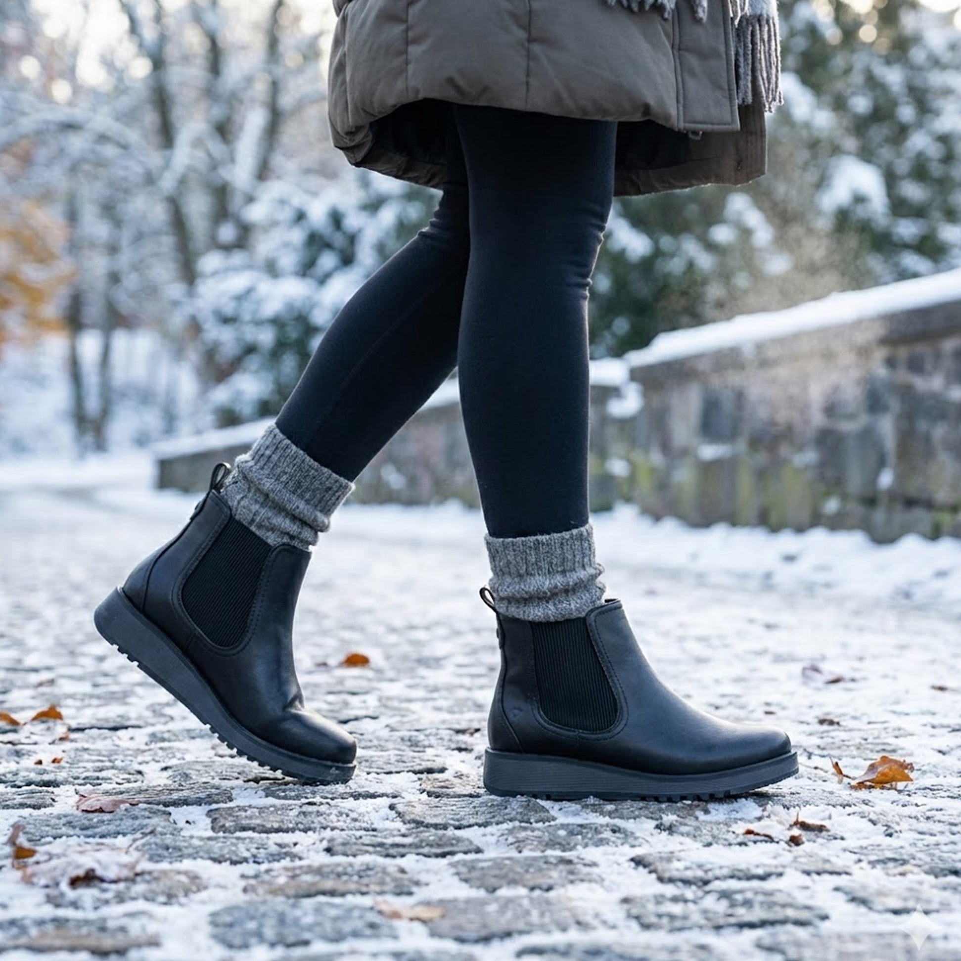 Heavenly Feet NEW ROLO2 Womens Chelsea Boots Black