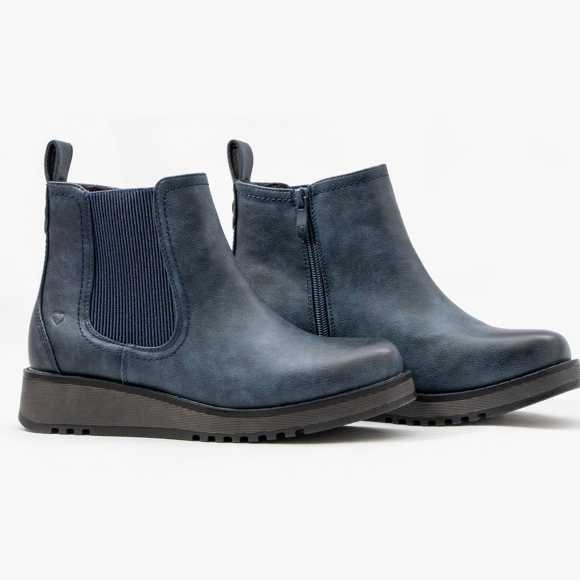 Heavenly Feet NEW ROLO2 Womens Chelsea Boots Navy