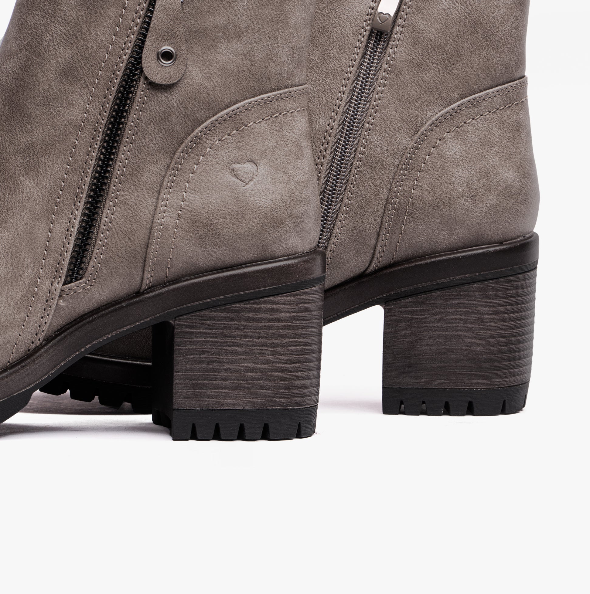 Heavenly Feet LARKIN Womens Ankle Zip Boots Earth