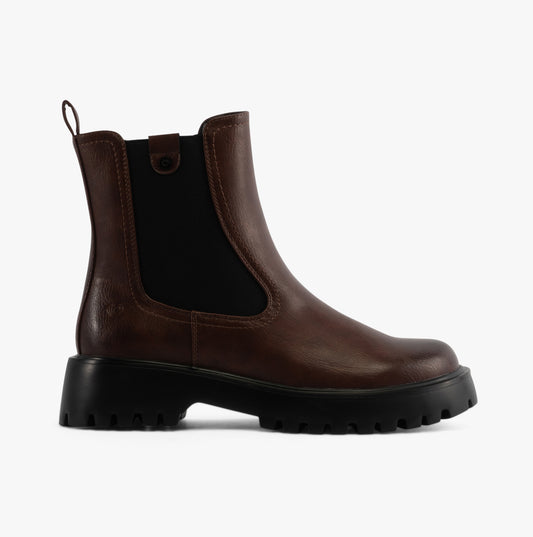Heavenly Feet ALANA Womens Chelsea Boots Chocolate
