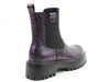 Heavenly Feet ALANA Womens Chelsea Boots Purple Emboss