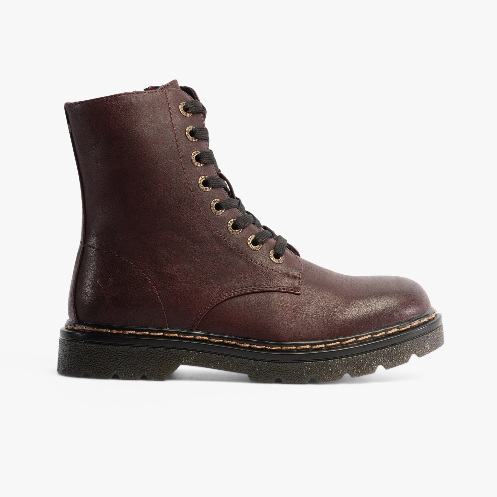Heavenly Feet JUSTINA2 Womens Lace Up Boots Burgundy