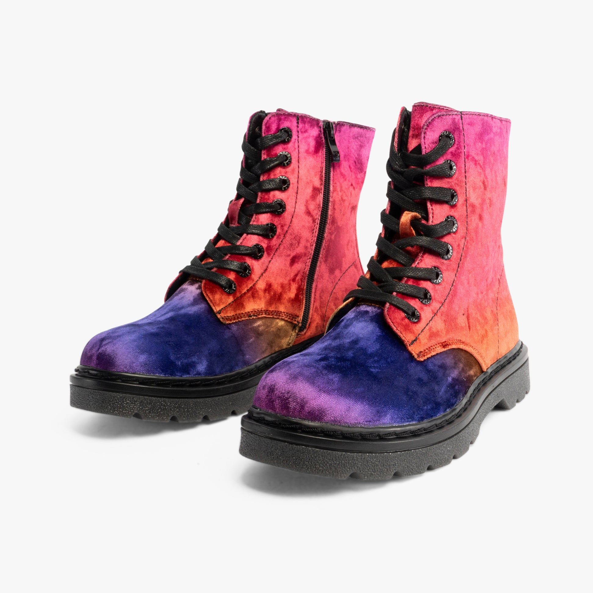 Heavenly Feet JUSTINA2 Womens Lace Up Boots Colour Crush Orange