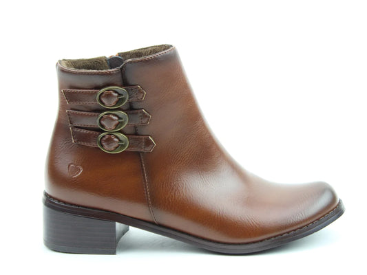 Heavenly Feet LAUREN Womens Ankle Boots Brown