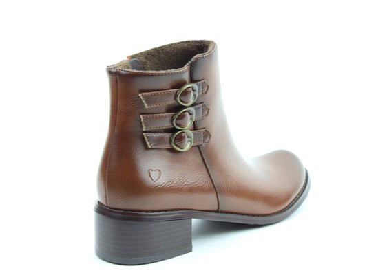 Heavenly Feet LAUREN Womens Ankle Boots Brown