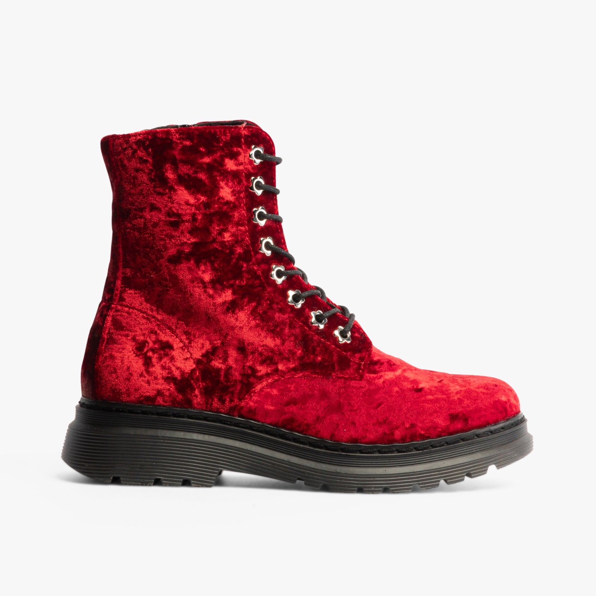 Heavenly Feet EVA Womens Lace Up Boots Scarlett Velour