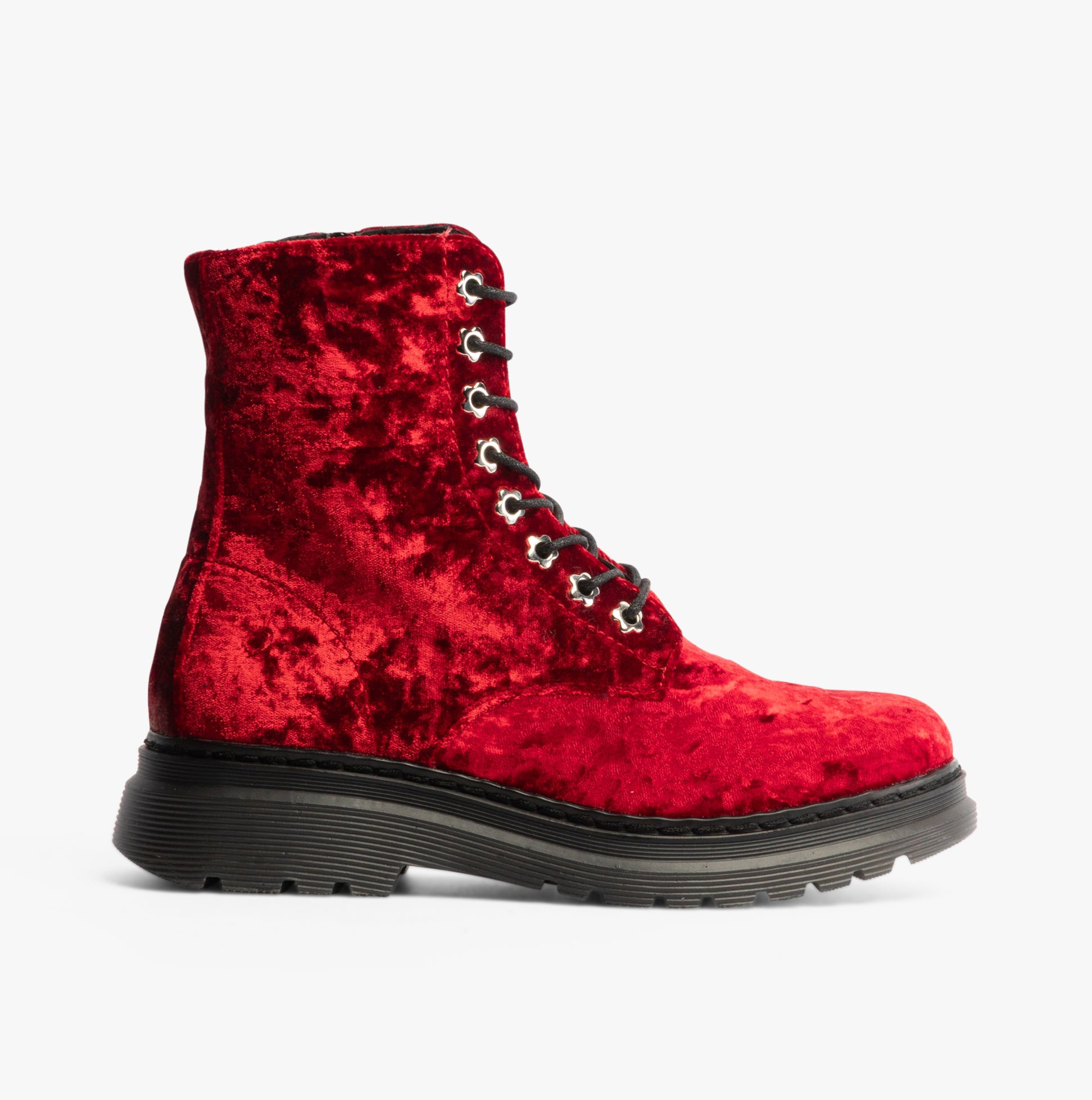 Heavenly Feet EVA Womens Lace Up Boots Scarlett Velour