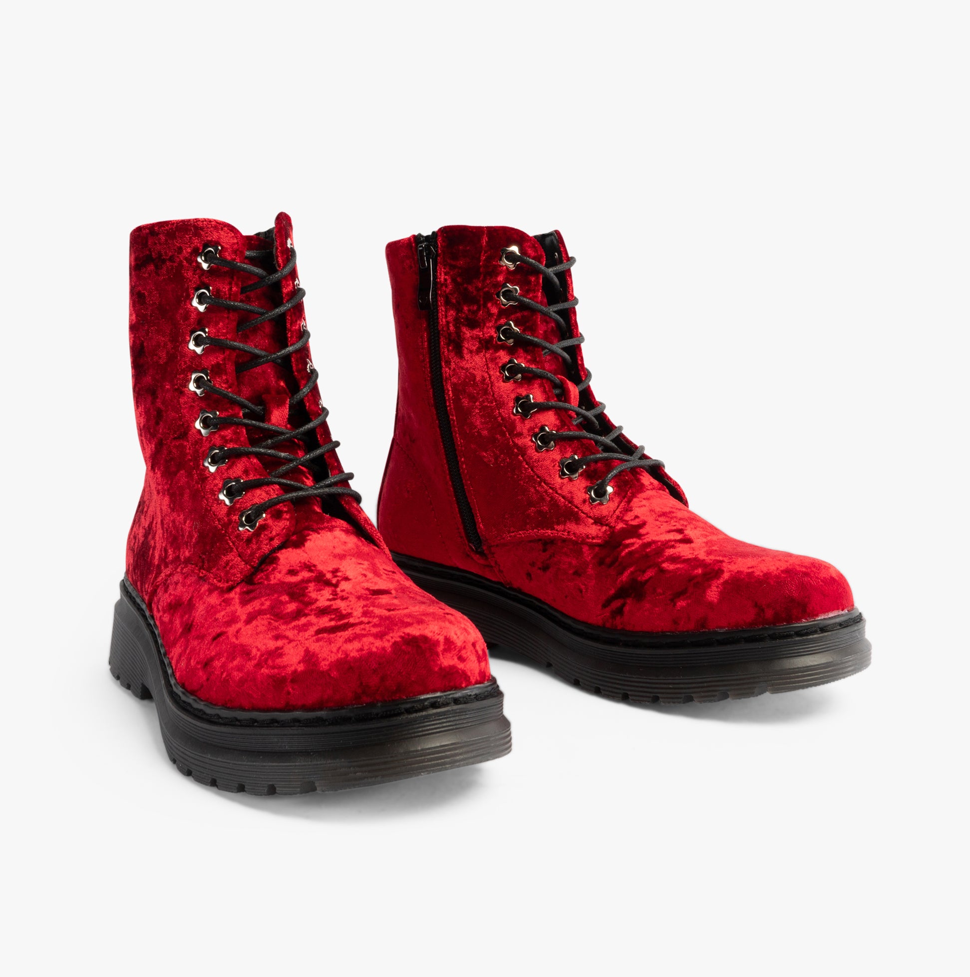 Heavenly Feet EVA Womens Lace Up Boots Scarlett Velour