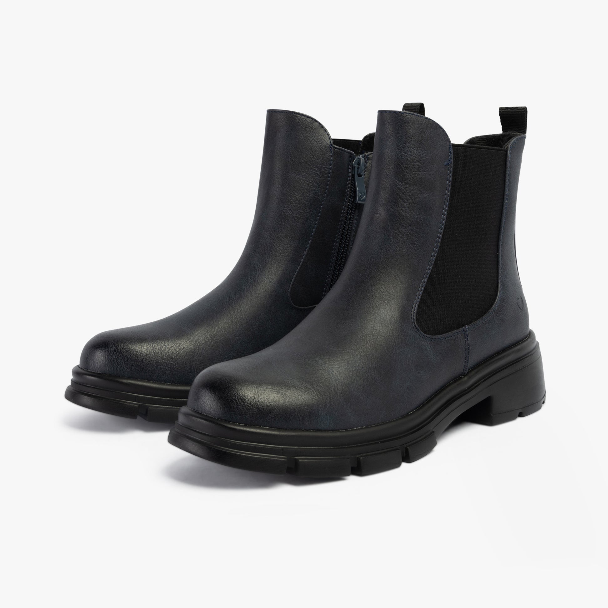 Heavenly Feet REMY Womens Chelsea Boots Navy