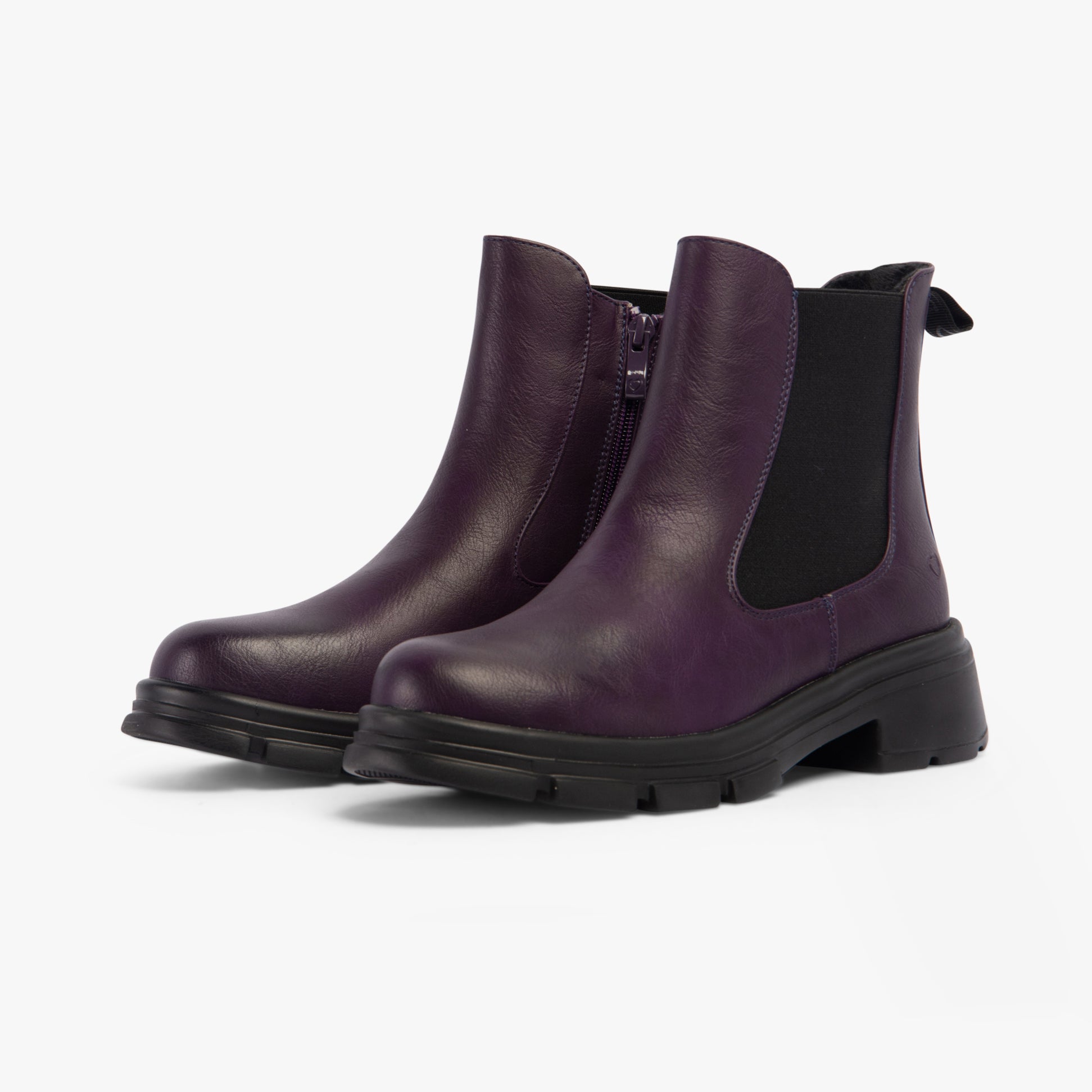 Heavenly Feet REMY Womens Chelsea Boots Purple