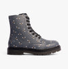 Heavenly Feet JUSTINA2 NEW BEE PRINT Womens Lace Up Boots Ocean