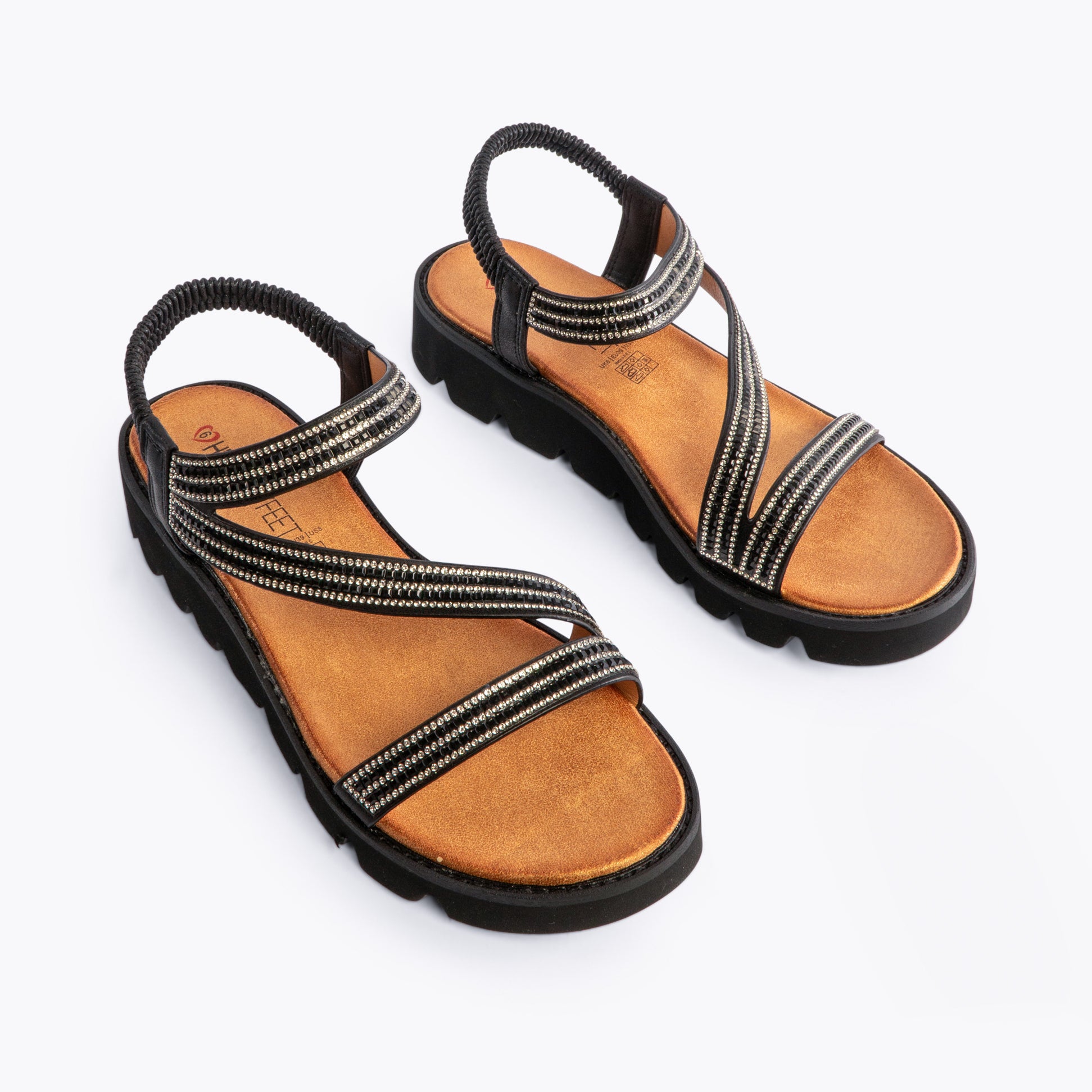Heavenly Feet FRESCO Womens Sandals Black