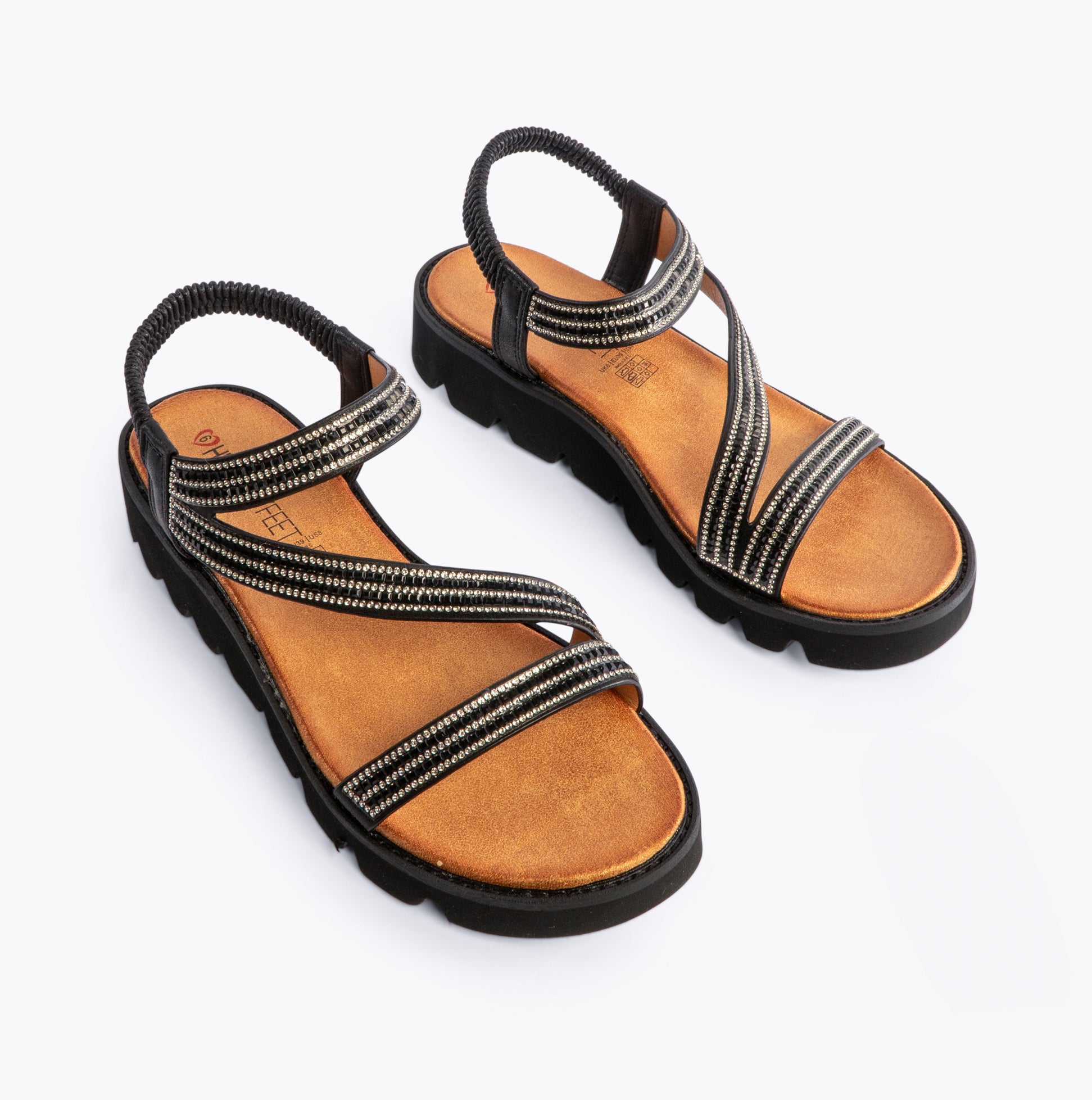 Heavenly Feet FRESCO Womens Sandals Black