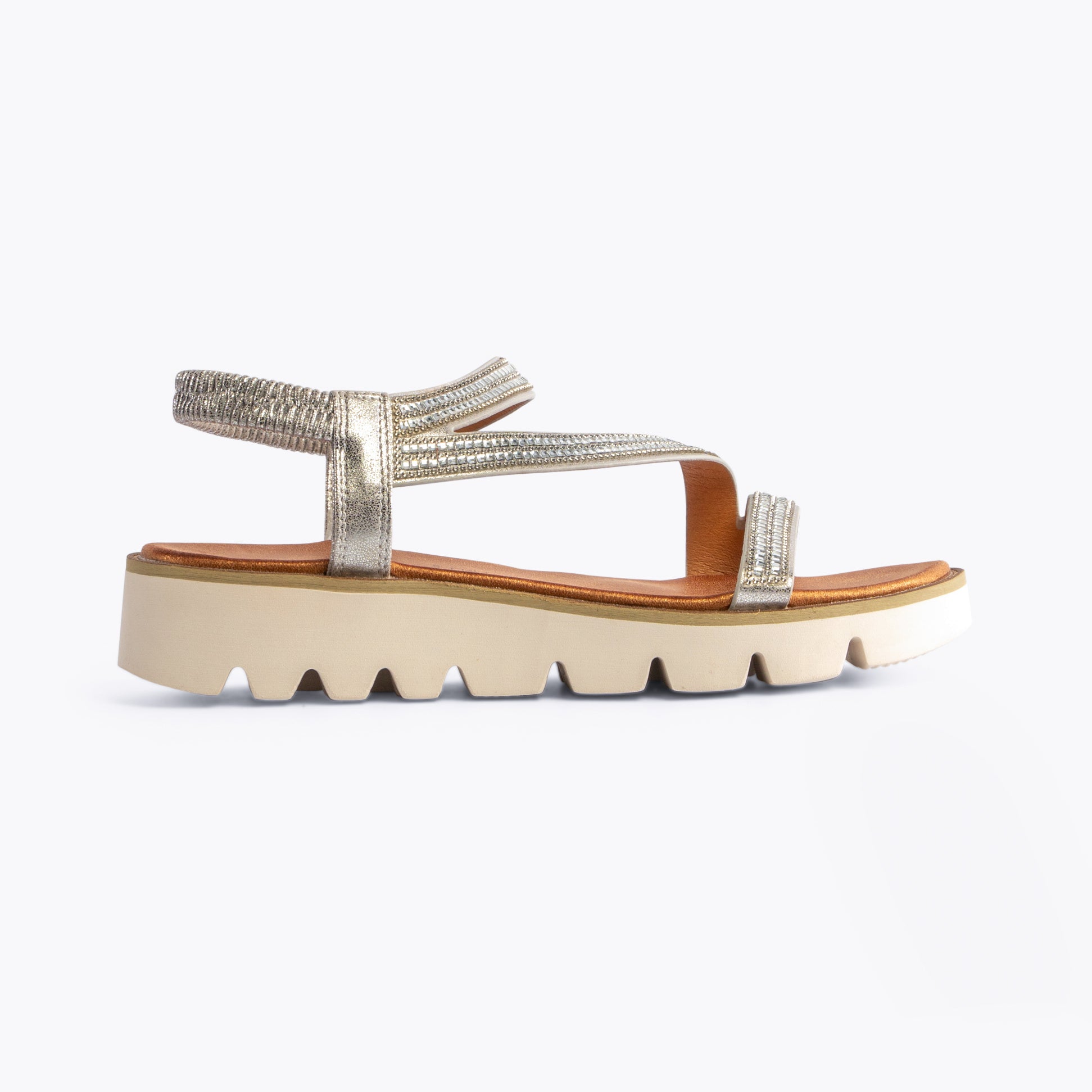 Heavenly Feet FRESCO Womens Sandals Silver