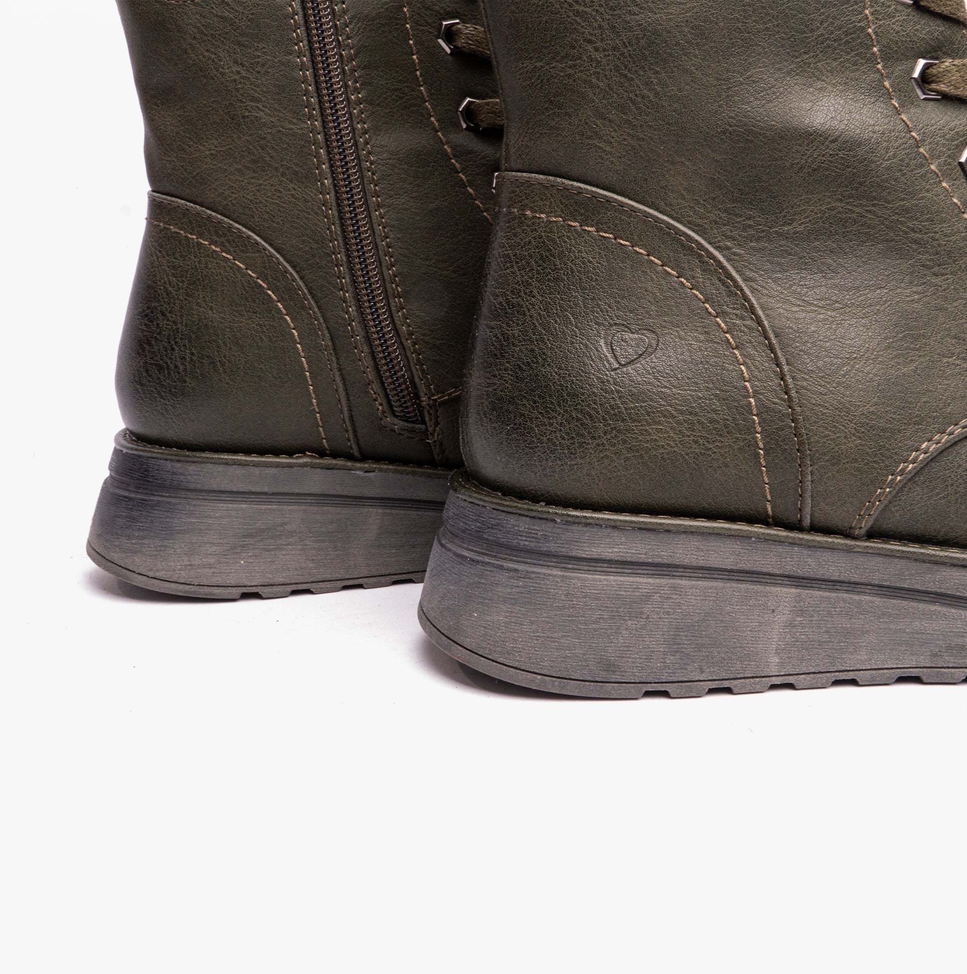 Heavenly Feet MARTINA4 Womens Ankle Boots Khaki