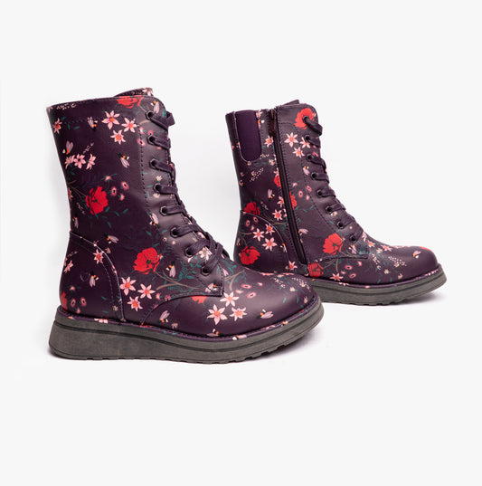 Heavenly Feet MARTINA4 PRINT Womens Ankle Boots Purple