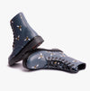 Heavenly Feet JUSTINA2 BEE PRINT Womens Ankle Boots Dark Ocean