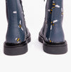 Heavenly Feet JUSTINA2 BEE PRINT Womens Ankle Boots Dark Ocean
