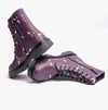 Heavenly Feet JUSTINA2 BEE PRINT Womens Ankle Boots Purple