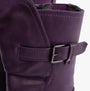 Heavenly Feet HANNAH4 Womens Mid-Calf Boots Purple detail view of buckle and upper material