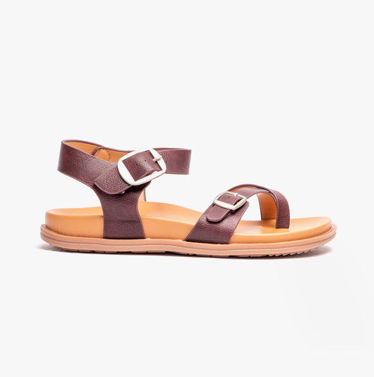 Heavenly Feet PALMA Womens Crossover Sandals Purple