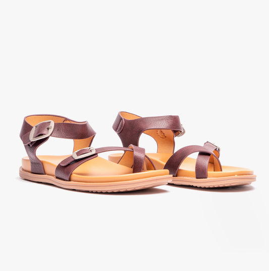 Heavenly Feet PALMA Womens Crossover Sandals Purple