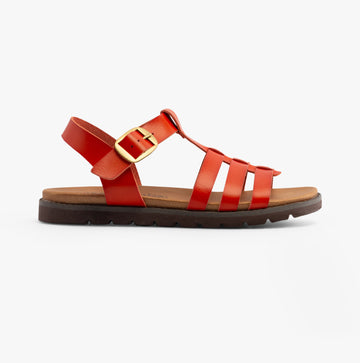 Heavenly Feet SALTWATER Womens Sandals Orange