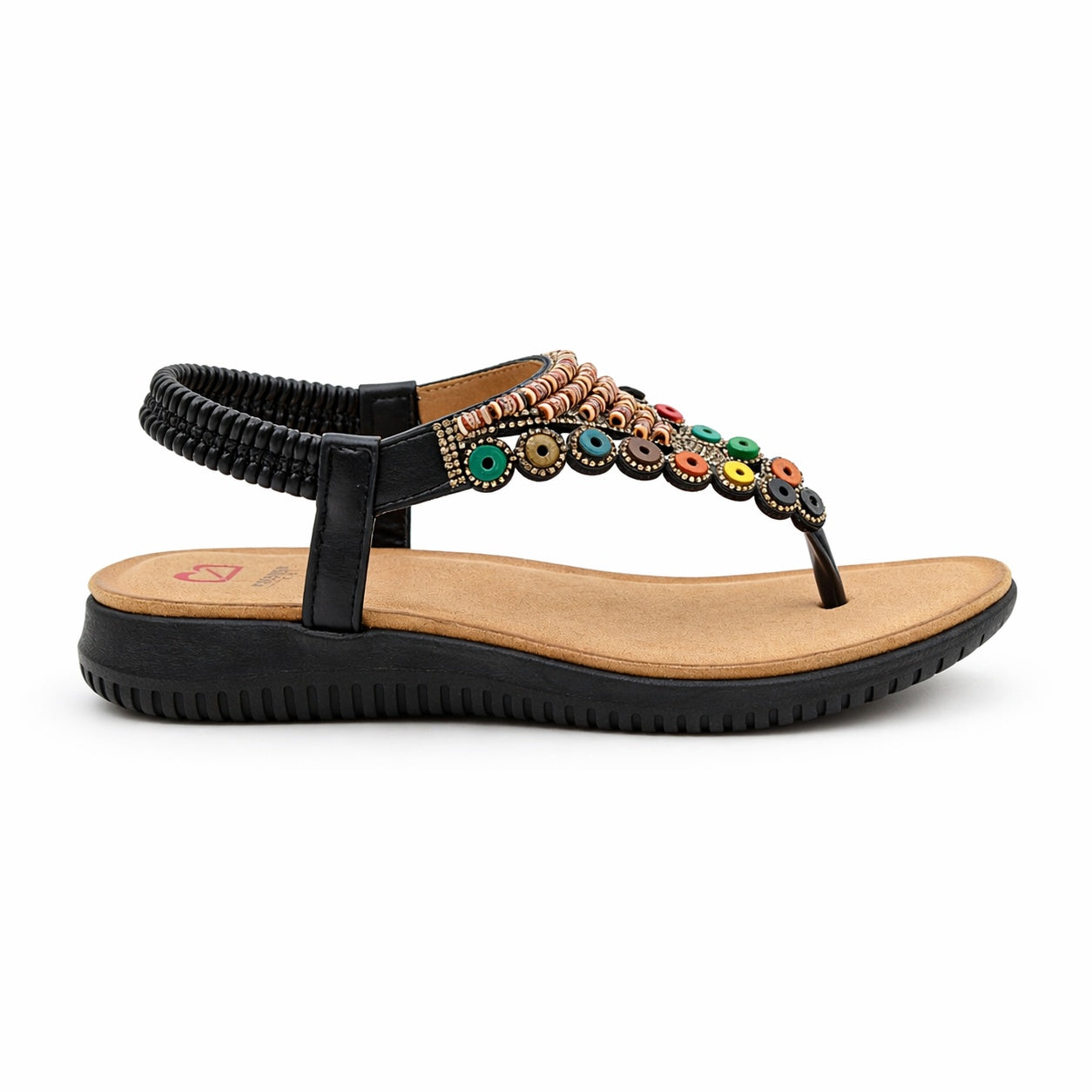 Heavenly Feet RADIANCE Womens Toe ring Sandals Black