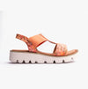 Heavenly Feet RITZ Womens Sandals Floral Orange
