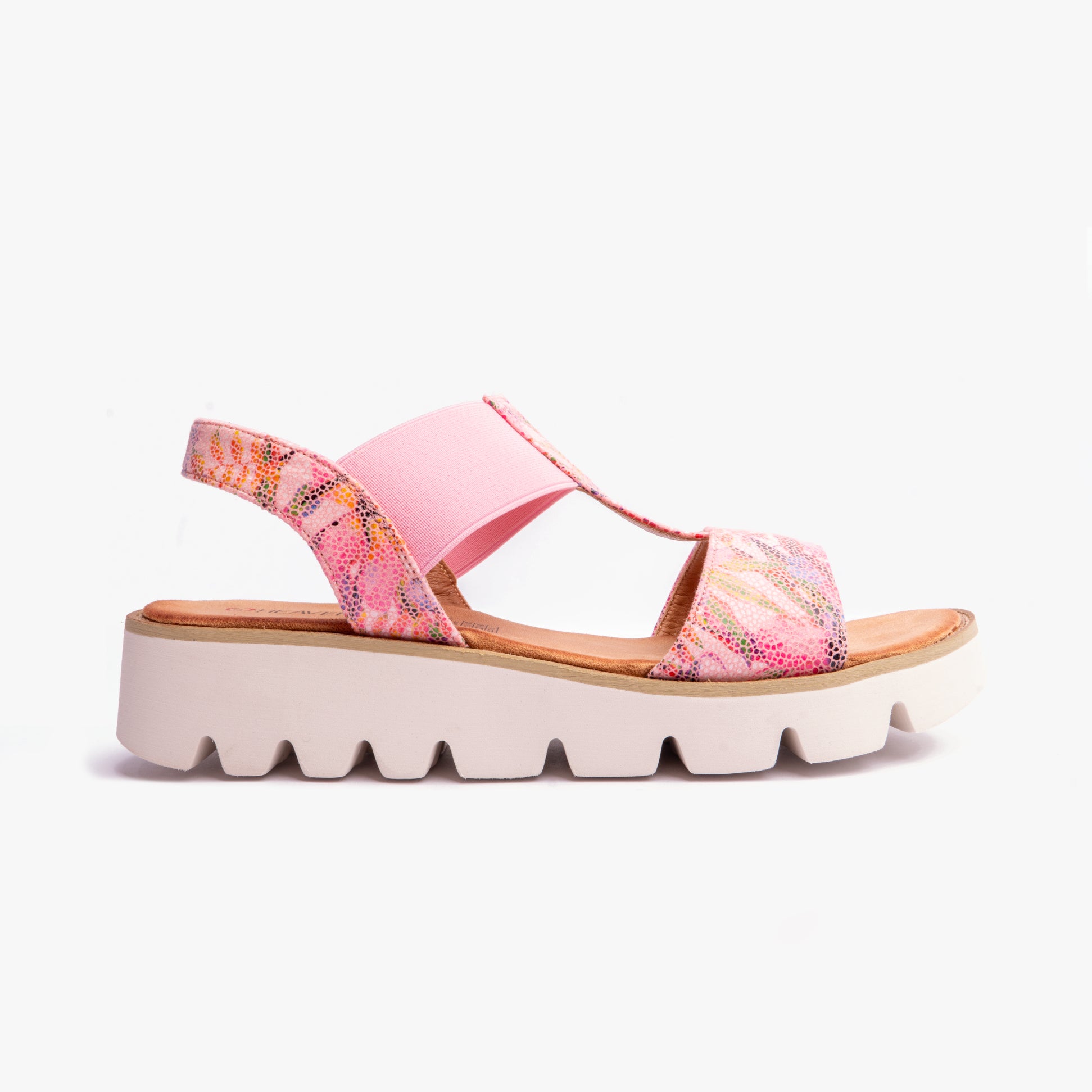 Heavenly Feet RITZ Womens Sandals Floral Pink